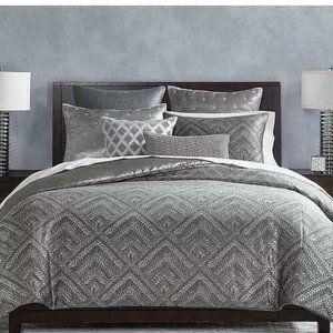 Hudson Park Woven Diamond Full/Queen Duvet Cover